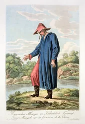Mongolsk tatar på den kinesiske grænse, graveret af Victor Adam (1801-66) og Gros